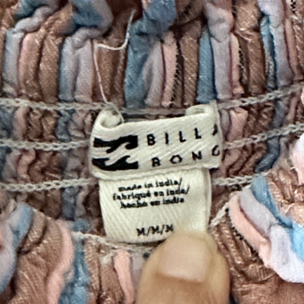 Billabong Pink and Blue Textured Jumpsuit - Picture 2 of 7